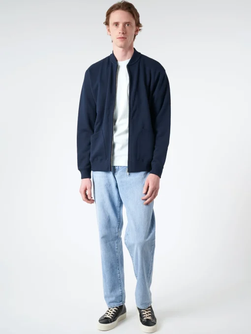 Fashion - Sweat Zip Crew in Navy Sweatshirts