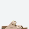 Online - Arizona Big Buckle (Narrow) in New Beige Hi Shine Women Slides | Sandals