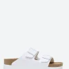 Hot - Arizona Platform Vegan (Narrow) in White Women Slides | Sandals