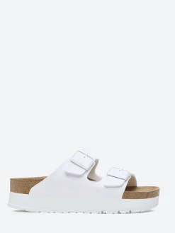 Hot - Arizona Platform Vegan (Narrow) in White Women Slides | Sandals