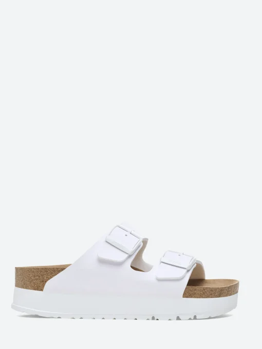 Hot - Arizona Platform Vegan (Narrow) in White Women Slides | Sandals