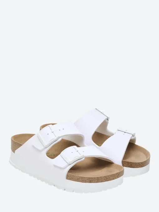 Hot - Arizona Platform Vegan (Narrow) in White Women Slides | Sandals