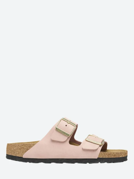Hot - Arizona Soft Footbed Narrow (Nubuck) in Soft Pink Women Overalls & Jumpsuits | Slides
