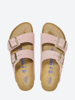 Hot - Arizona Soft Footbed Narrow (Nubuck) in Soft Pink Women Overalls & Jumpsuits | Slides