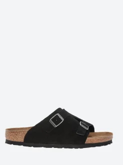 Clearance - Zurich Narrow in Black Suede Women Slides | Sandals