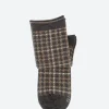 New - Check Pattern Wool Sock in (Brown) Women Socks & Hosiery | Belts