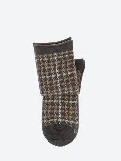 New - Check Pattern Wool Sock in (Brown) Women Socks & Hosiery | Belts