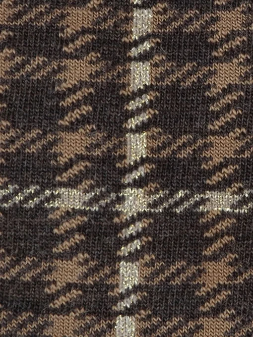 New - Check Pattern Wool Sock in (Brown) Women Socks & Hosiery | Belts
