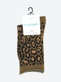 Discount - Fine Wool Leopard Print Socks in Women Socks & Hosiery | Belts