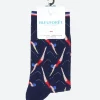 Outlet - Llama Socks in Ink Blue Women Socks & Hosiery | Belts