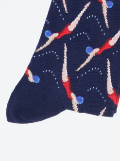 Outlet - Llama Socks in Ink Blue Women Socks & Hosiery | Belts
