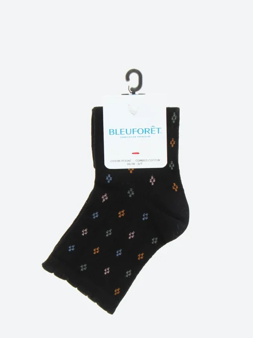 New - Short Small Diamond Openwork Socks in Black Women Socks & Hosiery | Belts