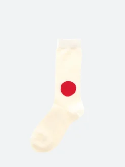 Clearance - Japan Flag Sock in Natural Women Socks & Hosiery | Belts