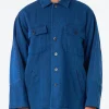 Outlet - Kasezome Sashiko Utility Shirt in Outerwear