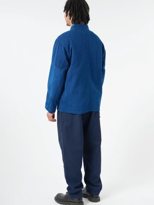 Outlet - Kasezome Sashiko Utility Shirt in Outerwear