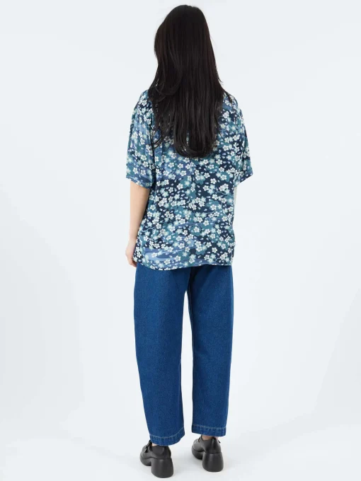 Sale - Nagare Sakura Shirt in Dark Navy Button-Ups