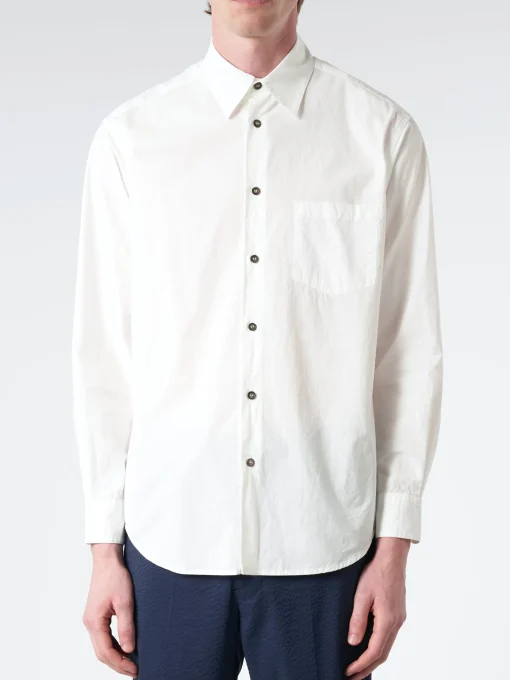 Fashion - Organic Cotton Regular Color Shirt in Button-Ups