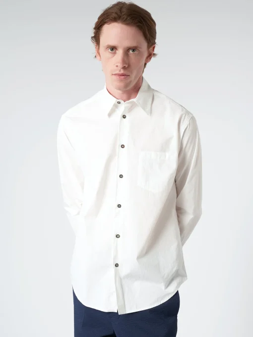 Fashion - Organic Cotton Regular Color Shirt in Button-Ups