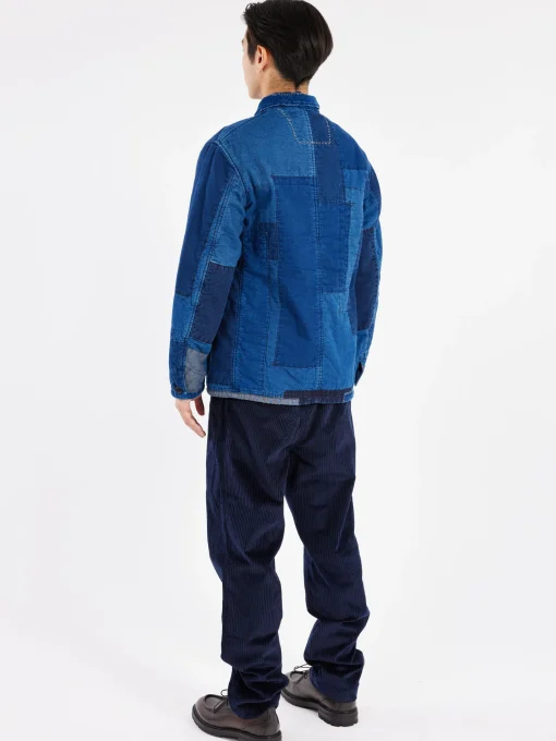 Clearance - Patchwork Chore Coat in Indigo Outerwear