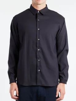 Best - Twill Shirt in Dark Navy Button-Ups