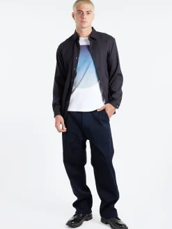 Best - Twill Shirt in Dark Navy Button-Ups
