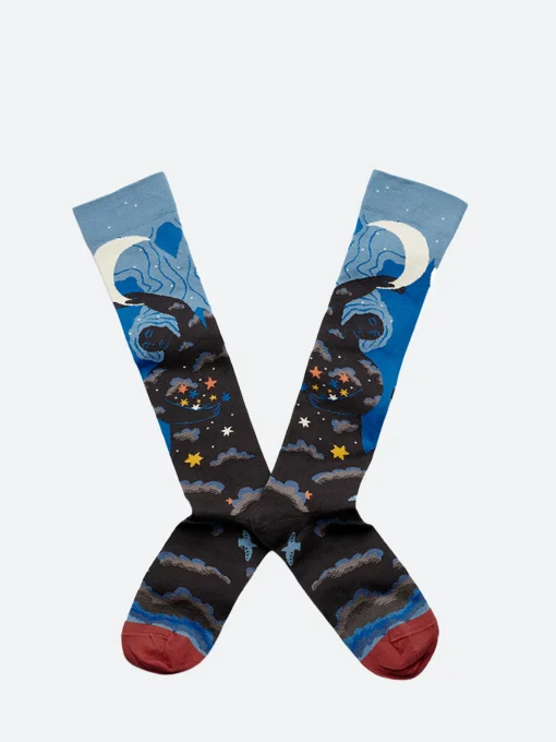 Online - Moon Knee High Sock Women Socks & Hosiery | Belts