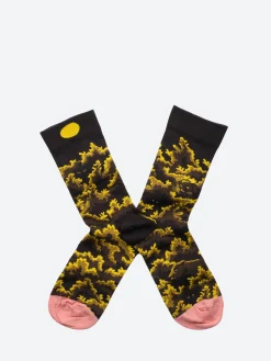 New - Foliage Print in Noir Women Socks & Hosiery | Belts