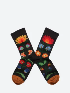 Discount - Polka Bouquet of Flowers Sock Women Socks & Hosiery | Belts