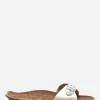 New - 168 in Argent Mirror Women Slides | Sandals