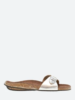 New - 168 in Argent Mirror Women Slides | Sandals
