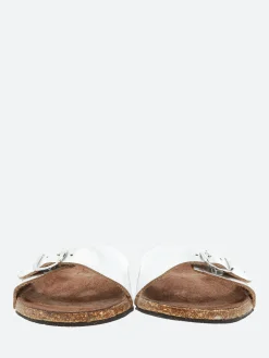 New - 168 in Argent Mirror Women Slides | Sandals