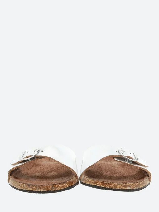 New - 168 in Argent Mirror Women Slides | Sandals
