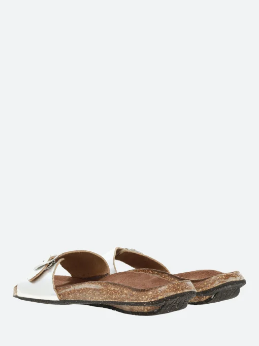 New - 168 in Argent Mirror Women Slides | Sandals