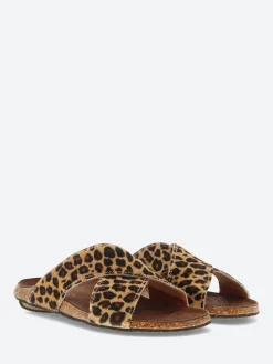 Hot - 396 Mule in Cappuchino Leopard Women Slides | Sandals