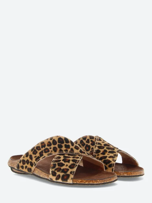 Hot - 396 Mule in Cappuchino Leopard Women Slides | Sandals