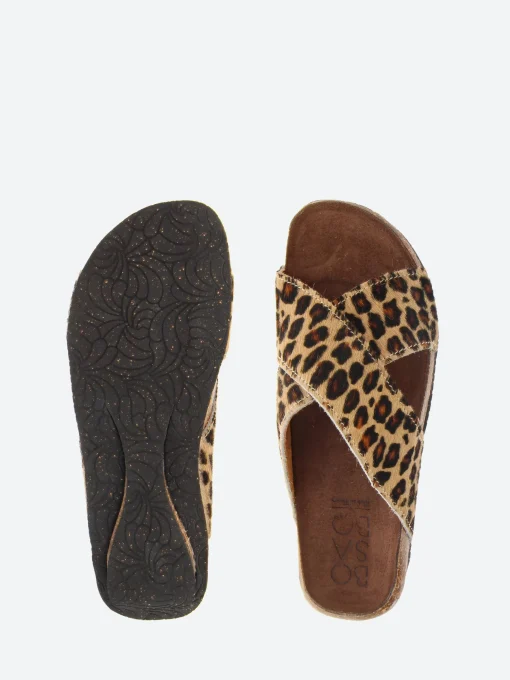 Hot - 396 Mule in Cappuchino Leopard Women Slides | Sandals