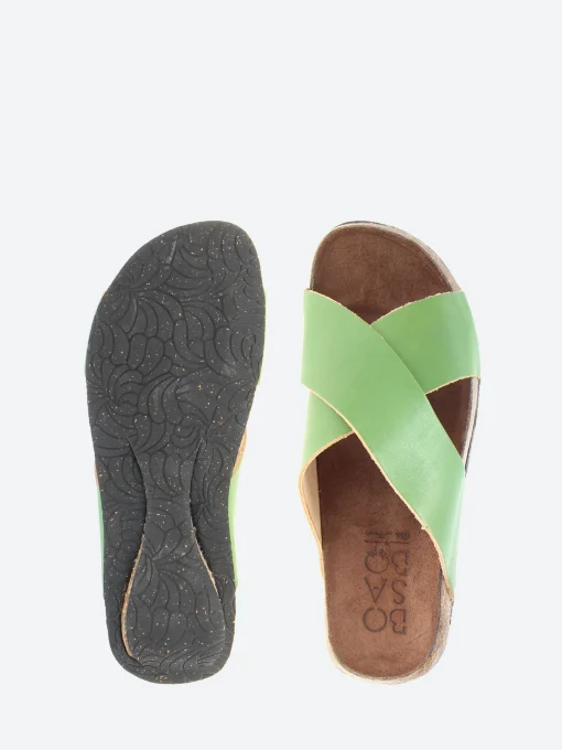 New - 396 Mule in Pomme Vert Vegetal Women Slides | Sandals
