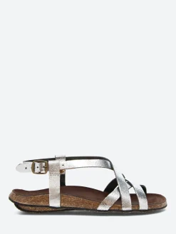 Fashion - 498 Sandals in Argent Old Metal Women Slides | Sandals