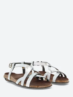 Fashion - 498 Sandals in Argent Old Metal Women Slides | Sandals