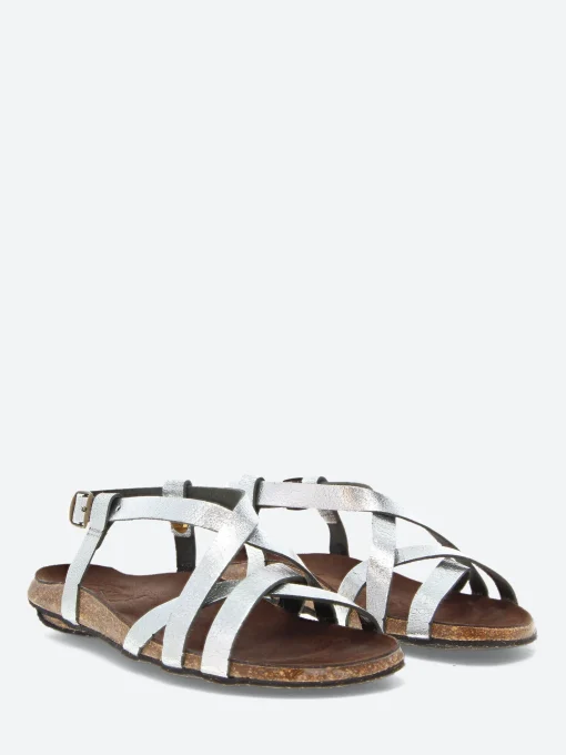 Fashion - 498 Sandals in Argent Old Metal Women Slides | Sandals