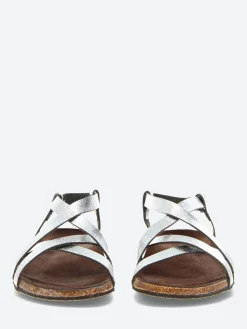 Fashion - 498 Sandals in Argent Old Metal Women Slides | Sandals