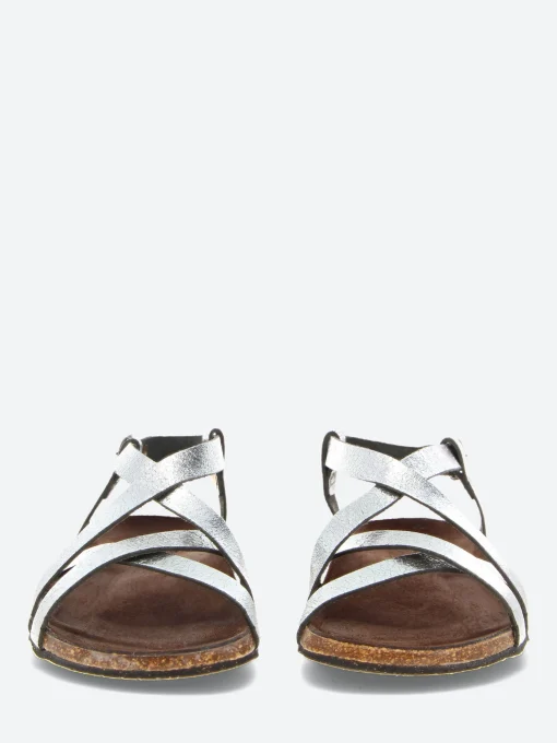 Fashion - 498 Sandals in Argent Old Metal Women Slides | Sandals