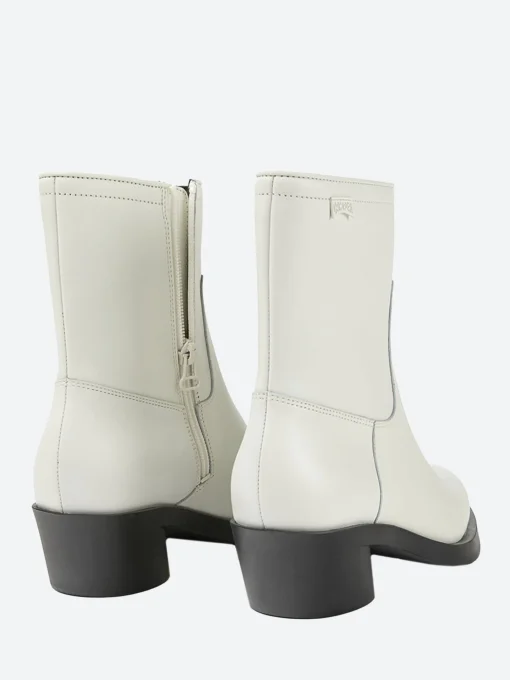 Best - Bonnie Western Boot in White Natural Women Overalls & Jumpsuits | Heels