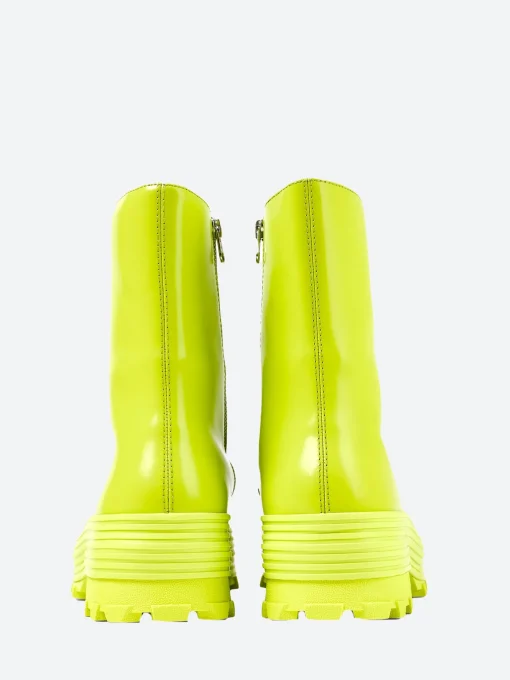 New Camper - Lab Traktori Boots in Neon Yellow Women Overalls & Jumpsuits | Boots