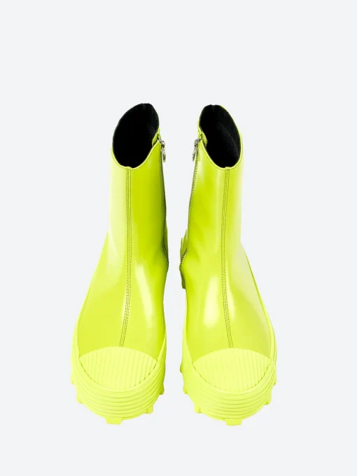 New Camper - Lab Traktori Boots in Neon Yellow Women Overalls & Jumpsuits | Boots