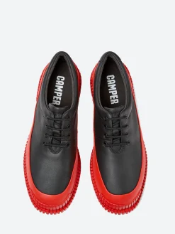 New - Pix Lace-Up Shoes in Black and Red Women Shoes