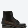 Outlet - Service Boot in Black Smooth Leather Boots