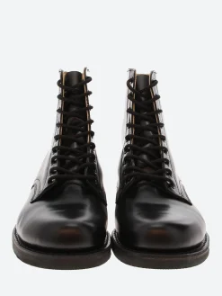 Outlet - Service Boot in Black Smooth Leather Boots