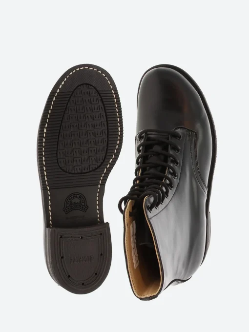 Outlet - Service Boot in Black Smooth Leather Boots