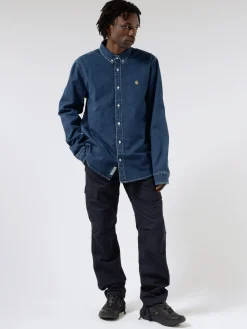 Discount - Aviation Pant in Dark Navy Rinsed Pants